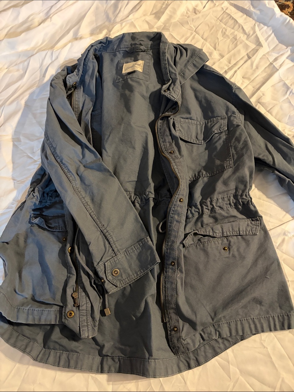 Women’s Gray Jacket with Sinches - Slate Blue